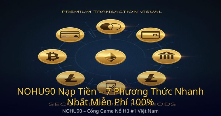 NOHU90 Nạp Tiền – 7 Phương Thức Nhanh Nhất, Miễn Phí 100%